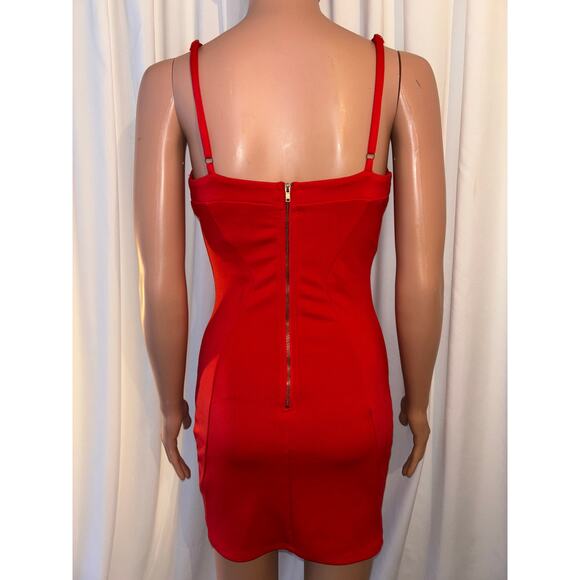 Guess Red Lipstick Mini Bodycon Dress Size XS - Picture 5 of 6